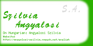 szilvia angyalosi business card